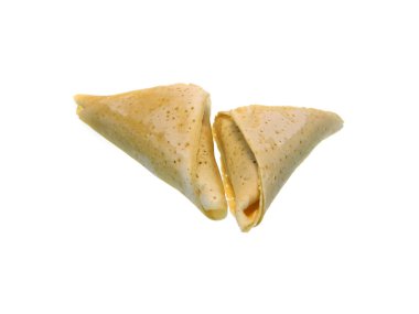 Beyaz arkaplanda izole edilmiş krepler