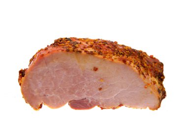 Beyaz arkaplanda izole edilmiş et