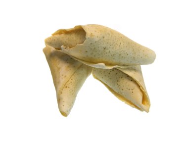 Beyaz arkaplanda izole edilmiş krepler