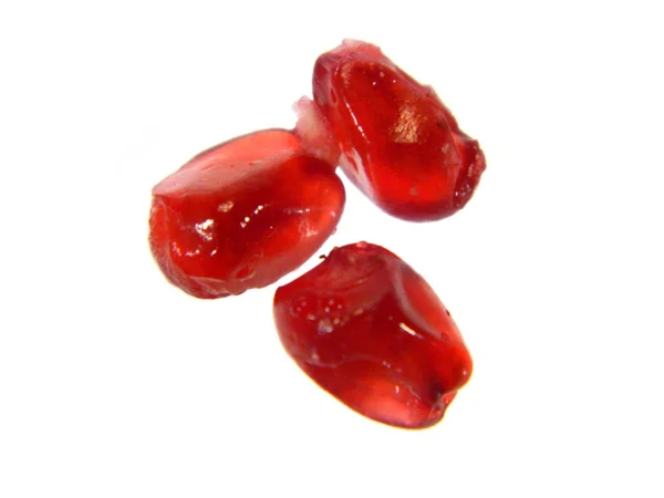 Fehér alapon izolált vörös gránátalma — Stock Fotó