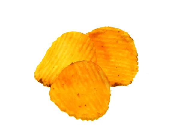 Fehér alapon izolált chipek — Stock Fotó