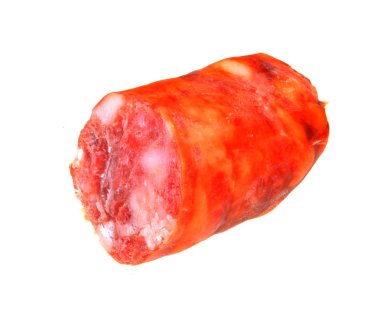 sosis beyaz arkaplanda izole