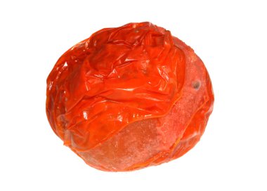 Beyaz arkaplanda izole edilmiş konserve domates