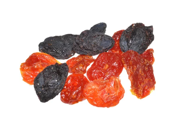 Dried fruits isolated on white background — Stock Photo, Image