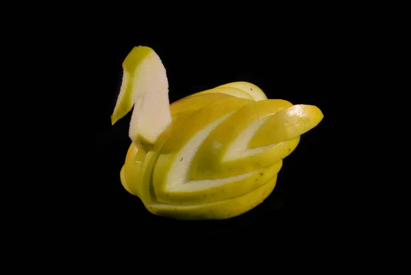 Apple isolated on black background — Stock Photo, Image