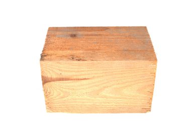 Beyaz arka plan üzerinde izole ahşap kiriş