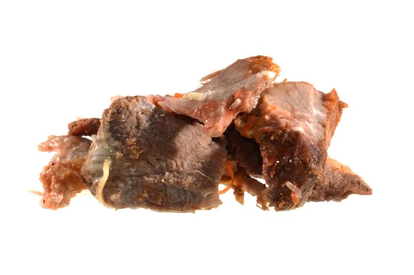 Kött isolerat på vit bakgrund — Stockfoto