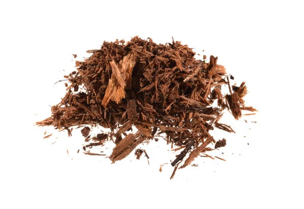 Beyaz arkaplanda talaş izole