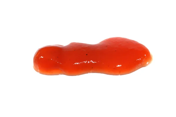 Ketchup folt elszigetelt fehér háttér — Stock Fotó