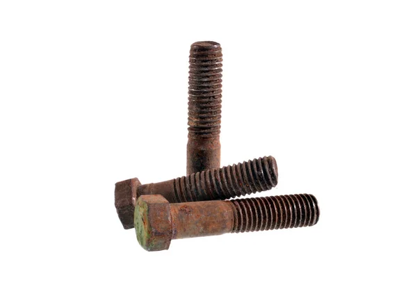 Rusty bolt isolated on white background — Stock Photo, Image