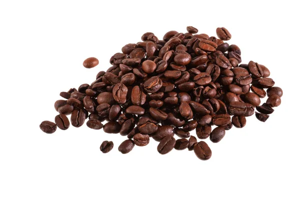 Зерна кави ізольовані на білому тлі — стокове фото