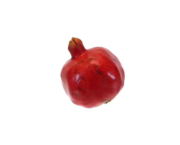 Romã vermelha isolada sobre fundo branco — Fotografia de Stock