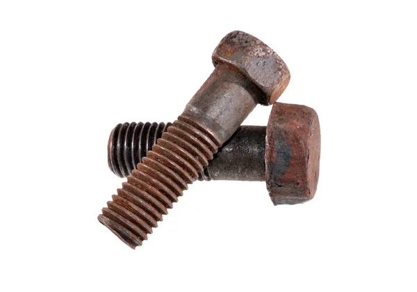 Rusty bolt isolated on white background — Stock Photo, Image