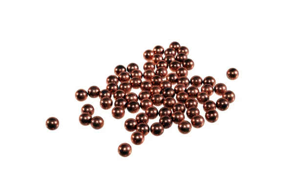 Bolas de metal isoladas no fundo branco — Fotografia de Stock