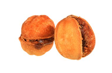 Beyaz arkaplanda izole edilmiş çerezler