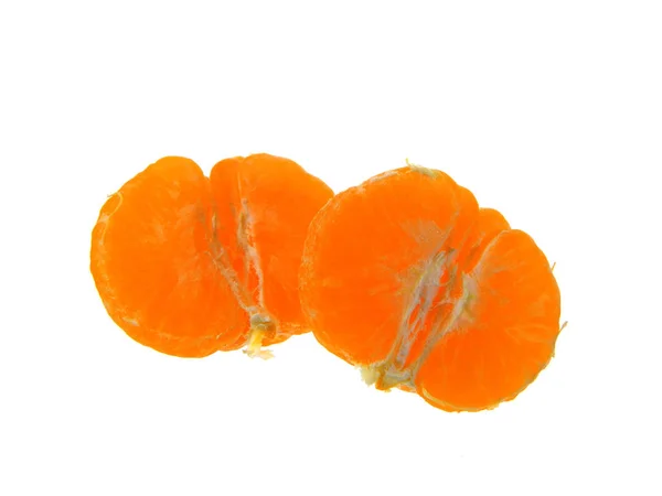 Mandarina aislada sobre fondo blanco — Foto de Stock