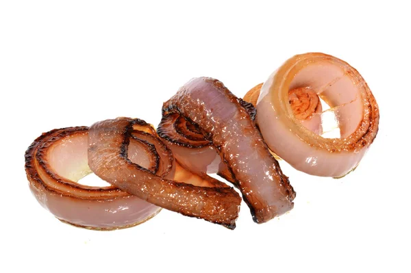 Cebollas Fritas Aisladas Sobre Fondo Blanco — Foto de Stock