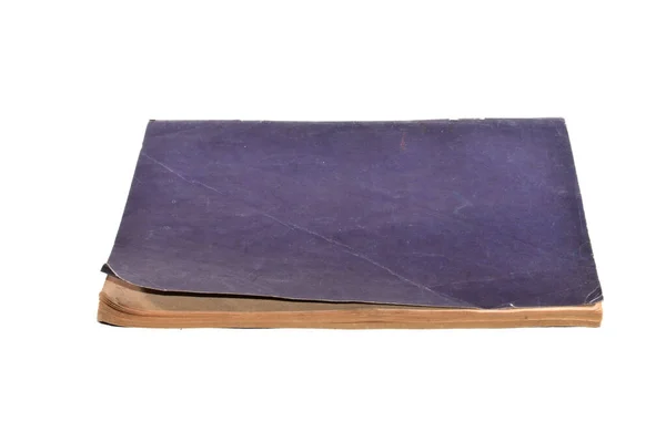 Vecchio Libro Isolato Sfondo Bianco — Foto Stock