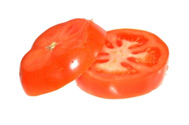 Beyaz arkaplanda izole edilmiş domates
