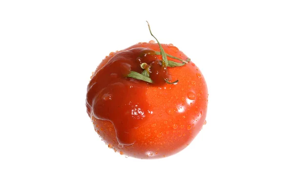 Tomate Isolée Sur Fond Blanc — Photo