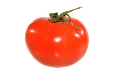 Beyaz arkaplanda izole edilmiş domates