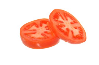 Beyaz arkaplanda izole edilmiş domates