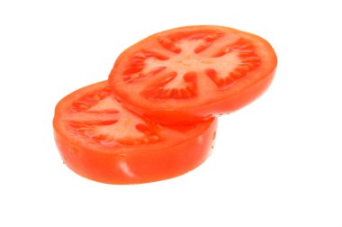 Beyaz arkaplanda izole edilmiş domates