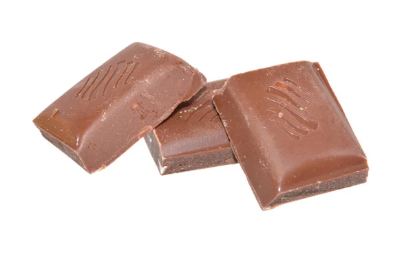 Schokolade Isoliert Auf Weißem Hintergrund — Stockfoto
