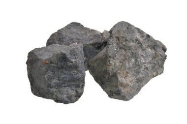 kömür beyaz arkaplanda izole edildi