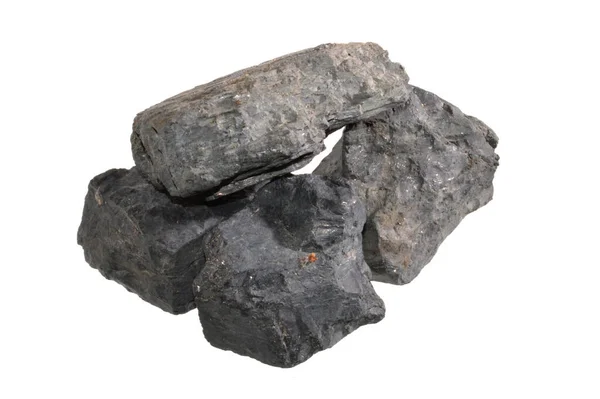 Batubara Diisolasi Latar Belakang Putih — Stok Foto