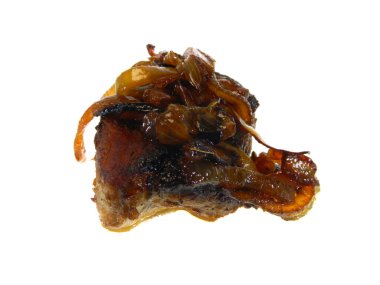                                beyaz arka plan üzerinde izole kızarmış et