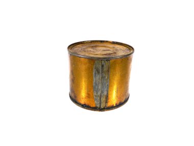                                Paslı kutu beyaz arkaplanda izole edildi