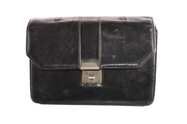 eski çanta beyaz arkaplanda izole edildi