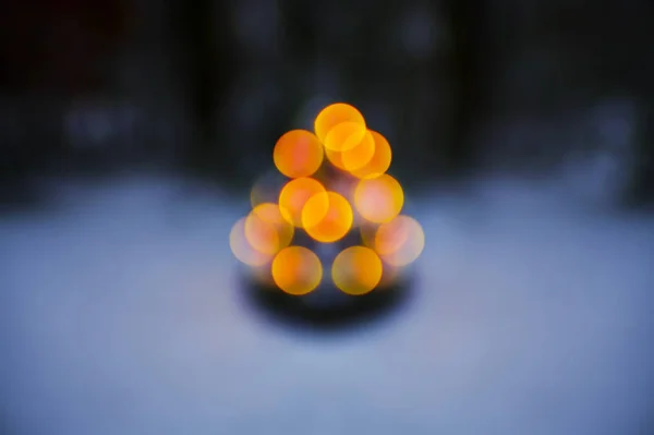 Árbol Navidad Fuera Foco — Foto de Stock