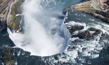Niagara Şelalesi yukarıdan, Niagara Şelalesi 'nin havadan görünüşü.