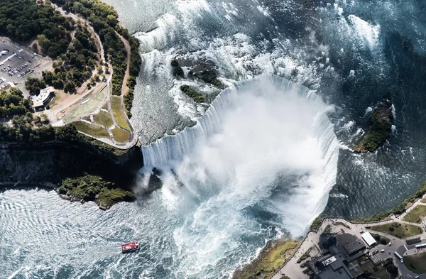 Niagara Vattenfall Ovanifrån Flygfoto Över Niagara Vattenfall — Stockfoto
