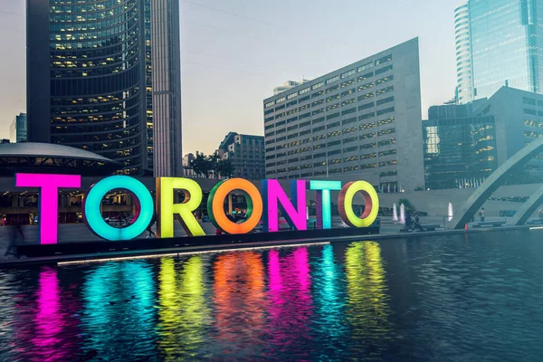 Toronto Cartello Nel Municipio Ontario Canada — Foto Stock