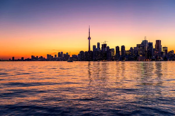 Ciudad Toronto Skyline Por Noche Ontario Canadá — Foto de Stock
