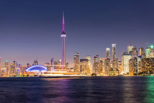 Toronto Cidade Horizonte Pôr Sol Ontário Canadá — Fotografia de Stock