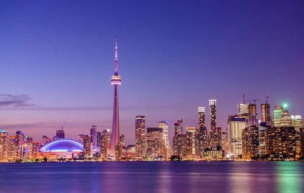 Toronto City Skyline Tramonto Ontario Canada — Foto Stock
