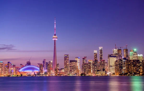 Toronto Cidade Horizonte Pôr Sol Ontário Canadá — Fotografia de Stock