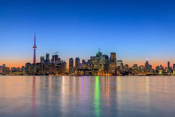 Toronto City Skyline Notte Ontario Canada — Foto Stock