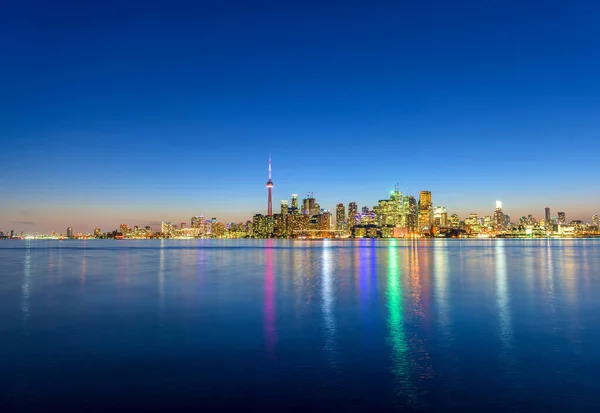 Skyline Von Toronto Bei Nacht Ontario Kanada — Stockfoto