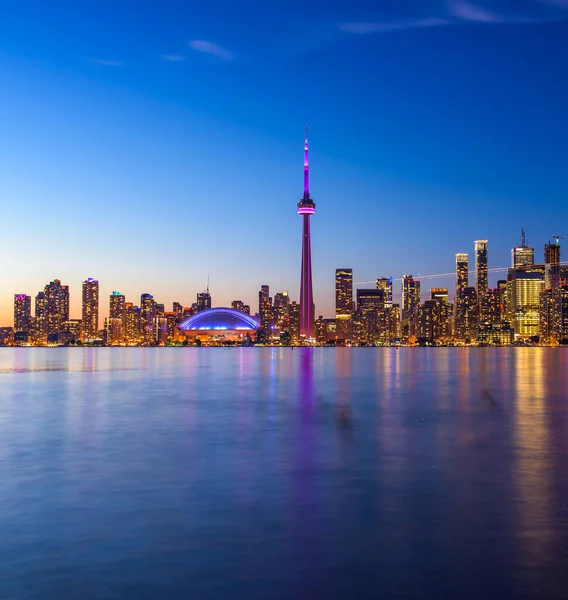 Toronto City Skyline Notte Ontario Canada — Foto Stock