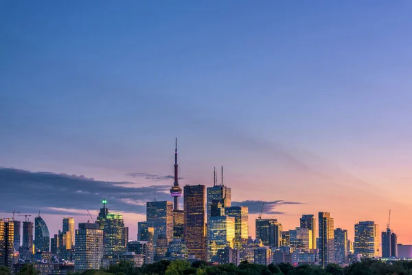 Toronto Vista Ciudad Desde Riverdale Avenue Ontario Canadá — Foto de Stock