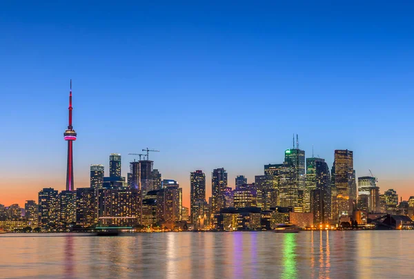 Toronto City Skyline Notte Ontario Canada — Foto Stock