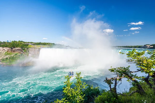 Luchtfoto Van Beroemde Prachtige Niagara Waterval Zomerdag — Stockfoto