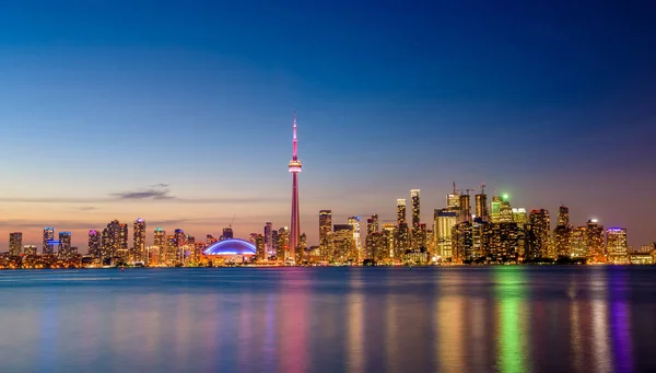 Toronto Cidade Horizonte Pôr Sol Ontário Canadá — Fotografia de Stock