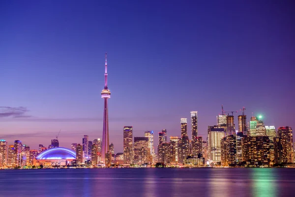 Toronto Cidade Horizonte Pôr Sol Ontário Canadá — Fotografia de Stock