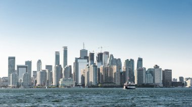 Toronto şehri merkez adası, Ontario, Kanada 'dan ufuk çizgisi manzarası